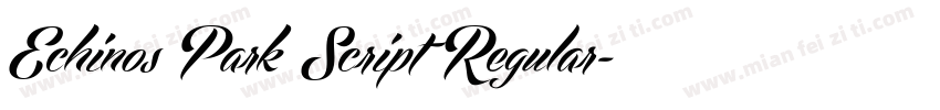 Echinos Park Script Regular字体转换